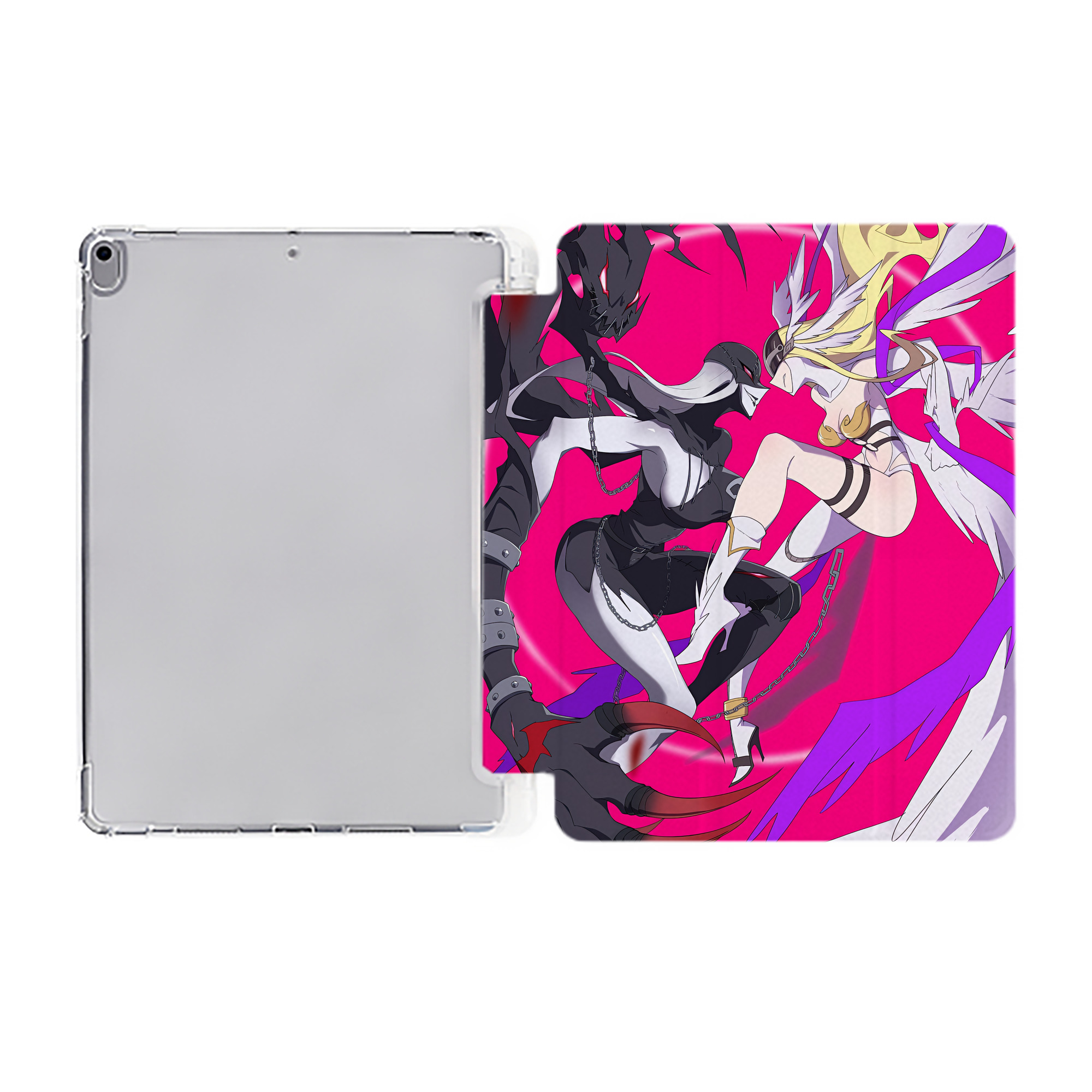 （画像用） Digimon デジタルモンスター/デジモン IPad ケース ペン収納付き 三つ折りスタンド PUレザー×シリコン 対応機種9.5/10.5/10.9インチ